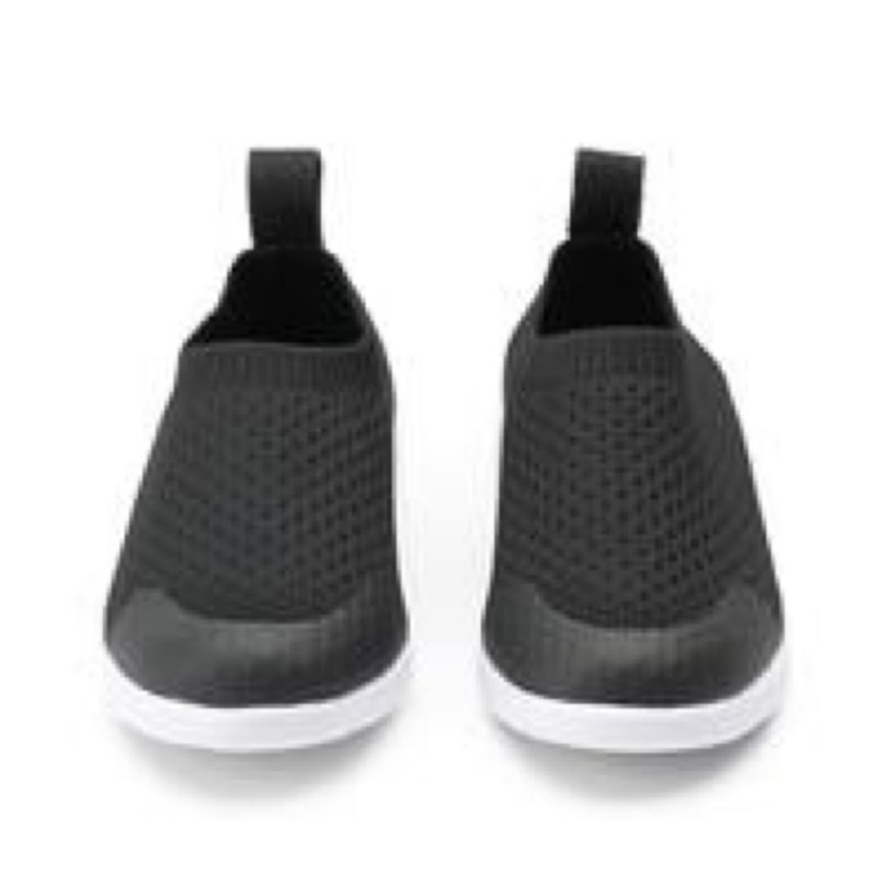 Kids Slip-On Athletic Sneakers in Black and White
